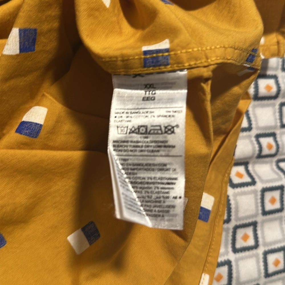Yellow Lightweight Shirt Jacket with Pattern - Picture 4 of 5